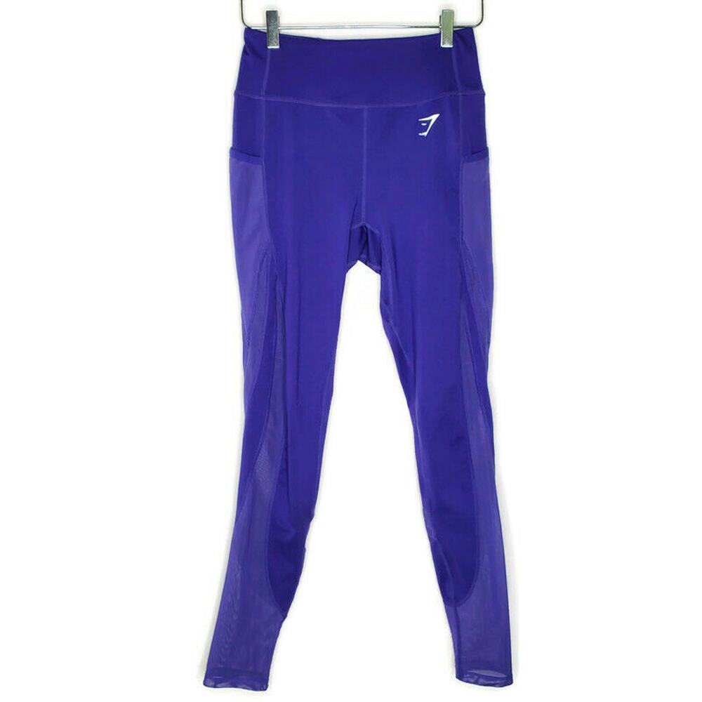 Gymshark High Rise Leggings Pockets Mesh Panels Gym Running Yoga